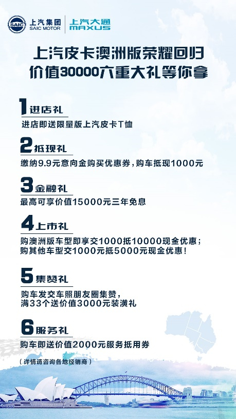 “全国解禁”逐步落地,上汽大通MAXUS皮卡家族喜迎全系优惠